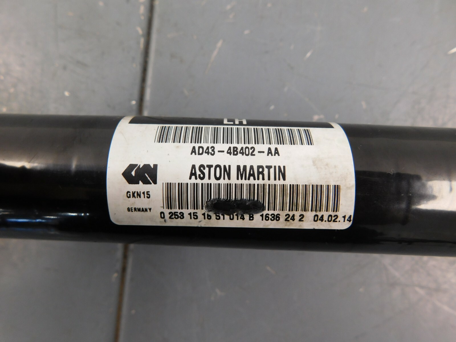 2014 12 - 18 Aston Martin V12 Vanquish Left Rear CV Axle #1697 L5 