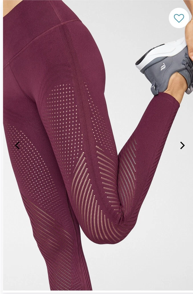 Fabletics leggings High Waisted Perforated Sculptknit Size S Port