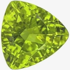 Peridot Trillion 6x6MM, 7x7MM & 8x8MM Good Color, Cut, Eye Clean, Natura Gems.