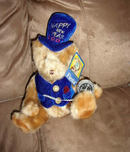Y2K Millennium Fiesta 2000 Happy New Year Teddy Bear Plush Toy