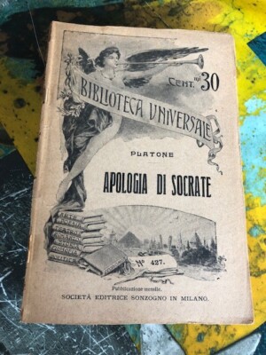 Platone Apologia di Socrate Biblioteca Universale Sonzogno 427