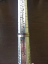 Stainless Steel Ring Silver Rainbow Double Ribbed Size 11 Classic Modern Gray