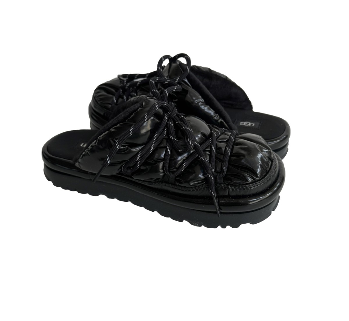 専用⭐︎ UGG WOMEN HI SHINE SPACESLIDER SLIDE BLACK SANDALS US 9 / EU 40