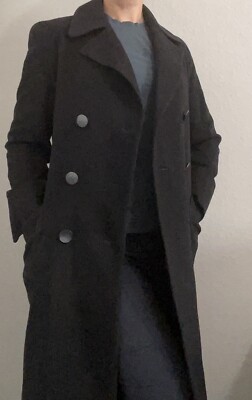 Saks Fifth Avenue Cashmere Long Coat Sz 2 fits like Sz 8 Made In USA EUC Vintage