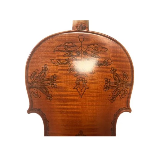 Carved Women Face Norwegian fiddle 8 Strings Hardanger, 4/4 violin, Good Sound - Picture 6 of 11