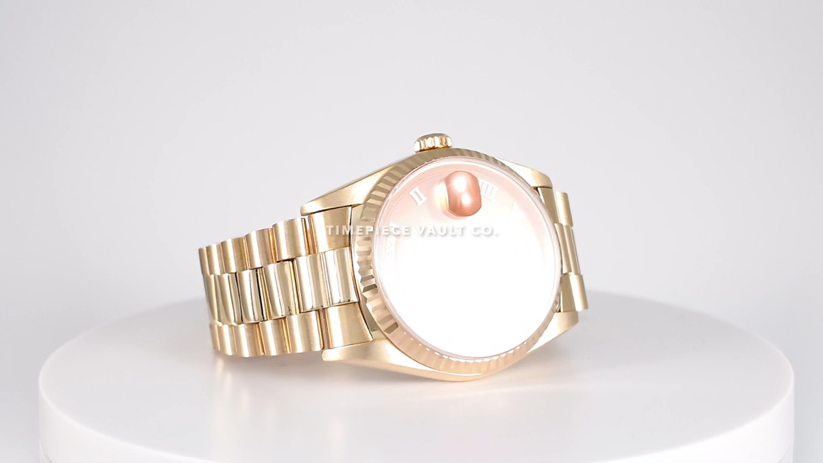 Rolex Day-Date 18238 President 18k Gold 36mm Orange Roman Dial