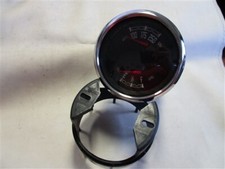 FARIA GFC412A WATER TEMPERATURE & FUEL LEVEL GAUGE BLACK FACE CHROME BEZEL BOAT
