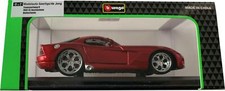 Dodge Viper SRT-10 in metallic red 1:32 scale car model from Bburago, 18-42011R