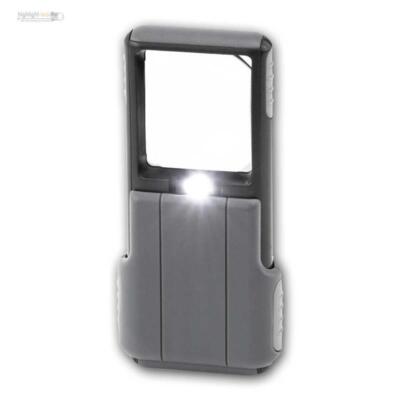 LED Taschenlupe, Mini Auszieh-Lese-Lupe unterwegs 5-fache Vergrößerung mit Licht