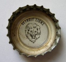 1960's Coke Bottle Cap NFL Football Team Logo Detroit Lions - Coca-Cola