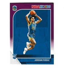 JORDAN POOLE RC 2019-20 NBA Hoops Purple Parallel Rookie Card #223 SP WARRIORS