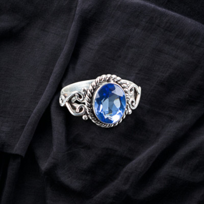 Tanzanite Gemstone 925 Sterling Silver Ring Handmade Jewelry Ring For Gift