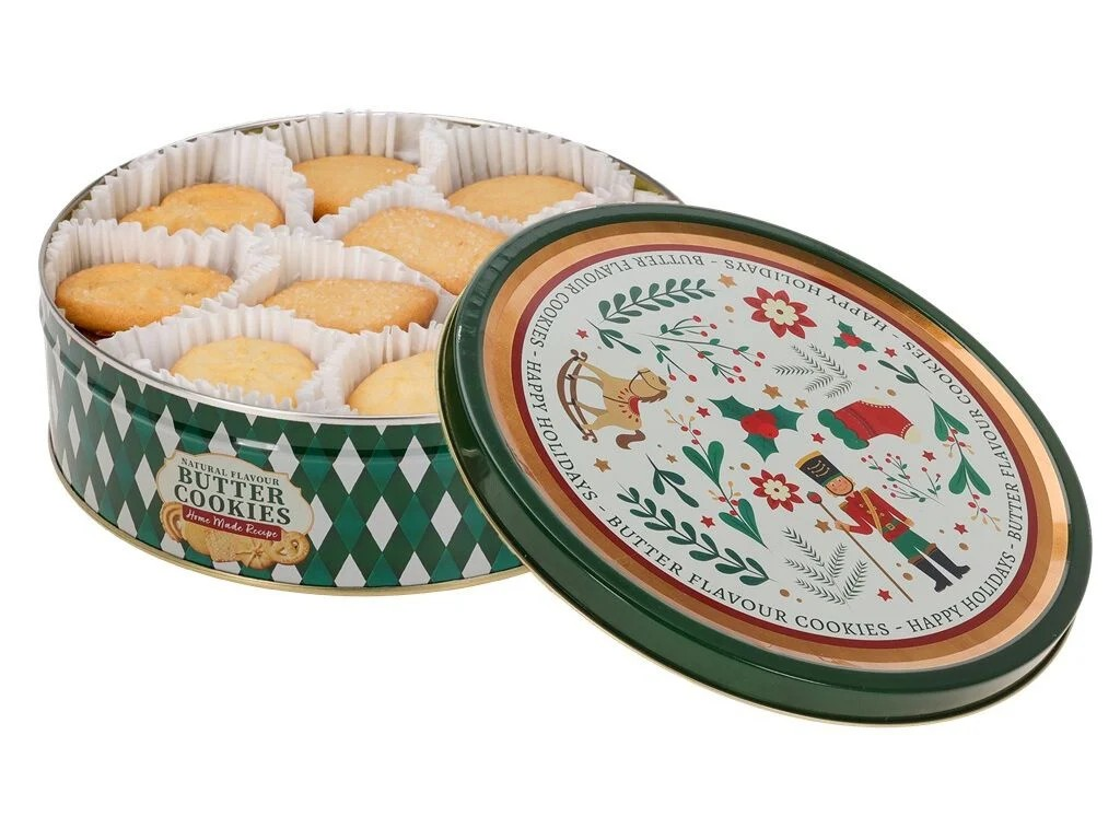 【Thomas Watson & Co】 ビスケットボックス / クッキージャー Butter Cookies Beckys Biscuits Assortment Tin 340g (12 Oz