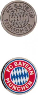 FC Bayern München Logo Pin 2er Set Silber / Farbig Anstecker Emblem FCB
