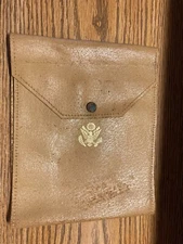 Vintage great seal of the United States, guardsman leather attaché carrier