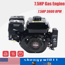 212CC 4-Stroke 7.5 HP Electric Start Horizontal Engine Go Kart Gas Engine Motor