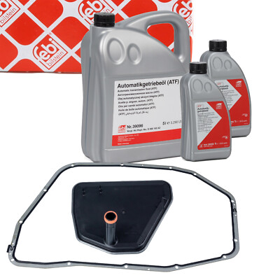 febi Getriebefilter Dichtung + 7L Getriebeöl für AUDI A4 B8 A5 A6 C6 Q5 8RB 0B6