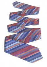 ROBERT TALBOTT STUDIO Men's Necktie Made in USA 100% Silk Multicolor Stripes EUC