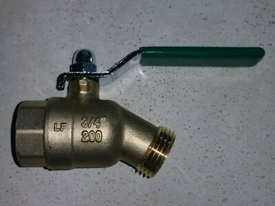 3/4 Inch Female Threaded Full Port Ball Valve Lever Handle Hose Bibb Spigot New
