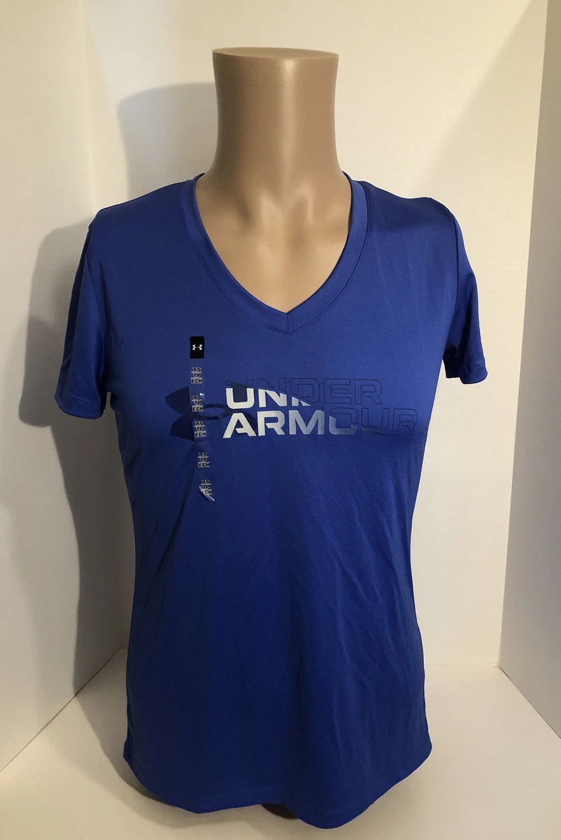 Under Armour Womens XS TP ECH Blue T shirt eBay