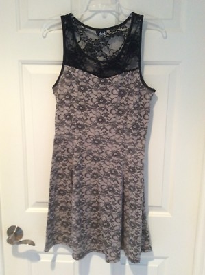Deb Black Lace Dress Womens Casual Wear Size medium