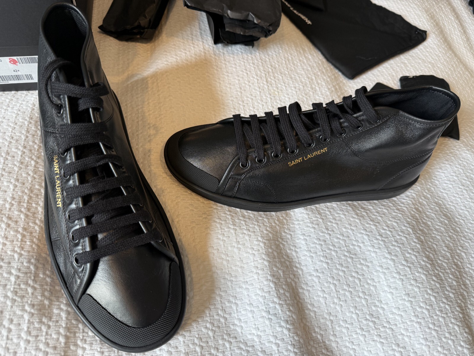 Saint Laurent Paris SL 39 sneaker medio alto nero taglia 42 5