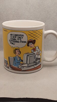 RUSS Ceramic Funny Mug ''My Computer Is Not Only Down, It's Suffering From PMS!''