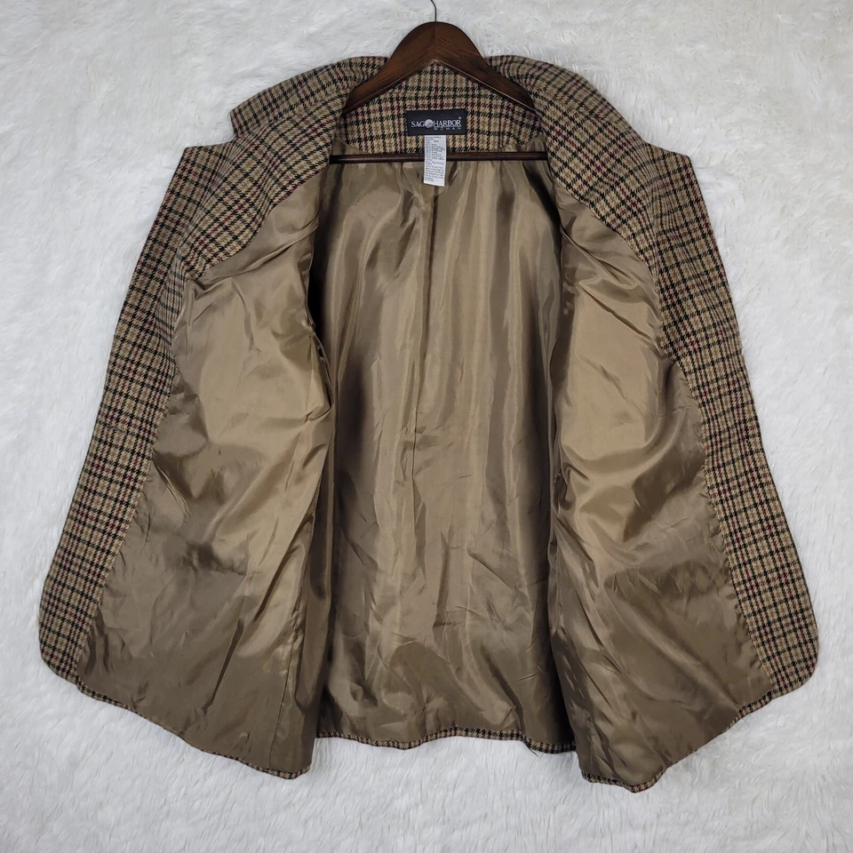 Blazer De Colección 18W Sag Harbor Para Mujer Mezcla de Lana Tostada Tweed Academia Dinero Antiguo Foto 3 de 4
