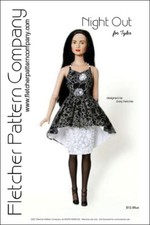Night Out Dress Doll Clothes Sewing Pattern for Tyler Fletcher Tonner