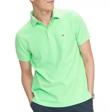 Tommy Hilfiger Men's Ivy Custom-Fit Neon Washed Polo Shirt Men s M 100 Cotton
