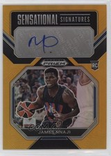 2023-24 Prizm Draft Picks Sensational Signatures Gold 6/10 James Nnaji Auto 12po