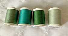 Sulky Premium Sewing Thread Lot of 4 Spools Greens 30 wt Cotton Italy