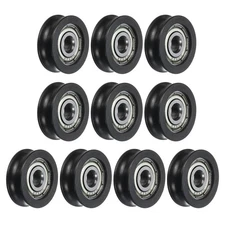 10Set U625ZZ Nylon Pulley U-Groove Ball Bearing U Groove Roller Wheel