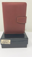in tempo Agenda Wallet Vitello Leather Brown 5239VT33 New Box