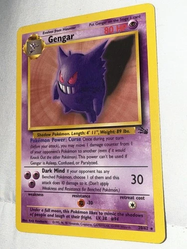1999 Pokemon Fossil Gengar #20 English Non-Holo Rare 20/62 - PSA 9 MINT