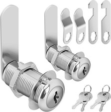 Cam Locks Cabinet Locks Keyed Alike, 1-3/8'' Length Cylinder Fits on 1-1/8'' M