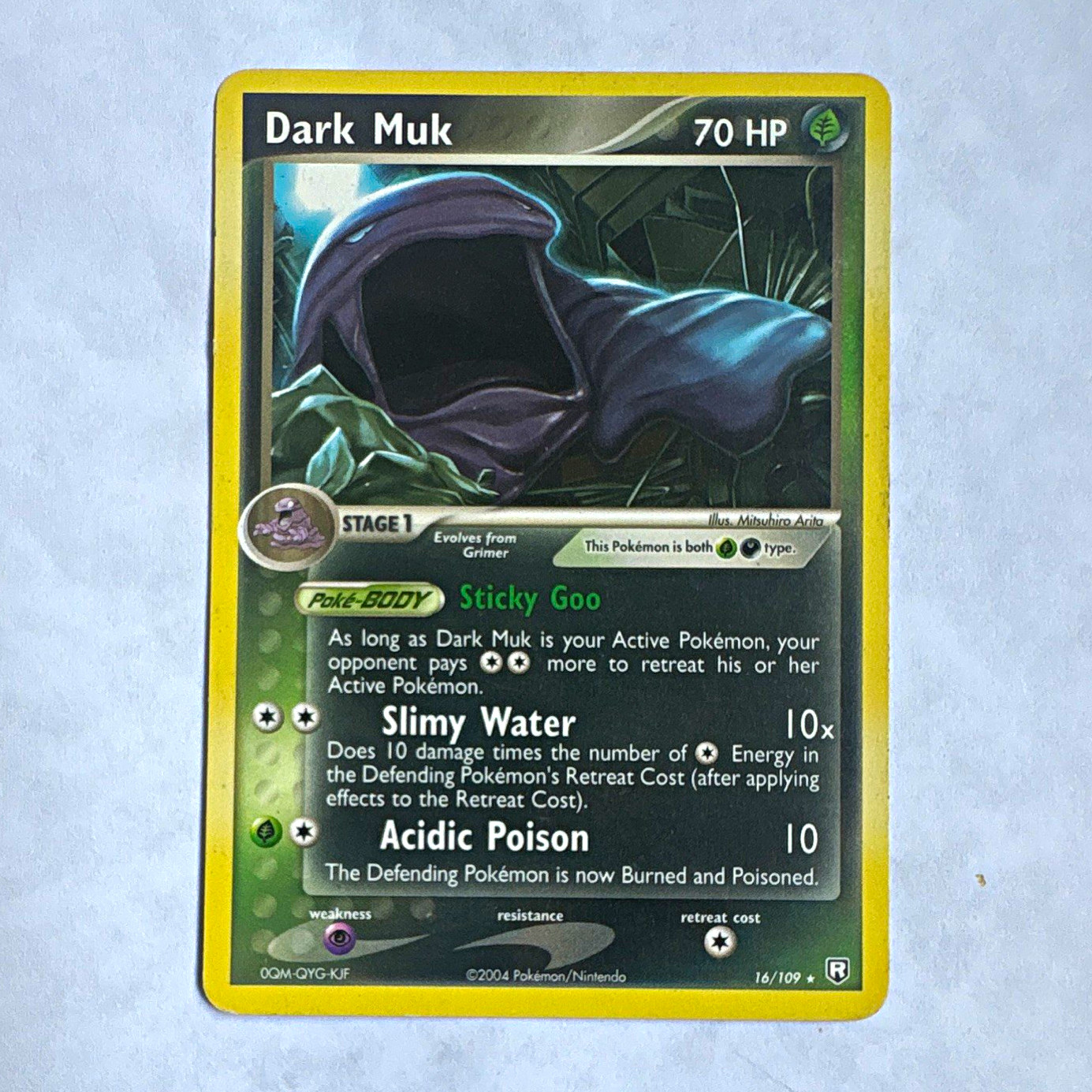 Dark Muk Pokemon TCG Team Rocket Returns Rare Card #16/109