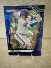 2025 Panini Prizm - Ethan Holliday, Ethan Holliday #82 Blue Ice Prizm (RC)