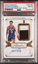 2023 Panini Flawless - Signature Prime Materials Keyonte George  Gold/10 PSA 8