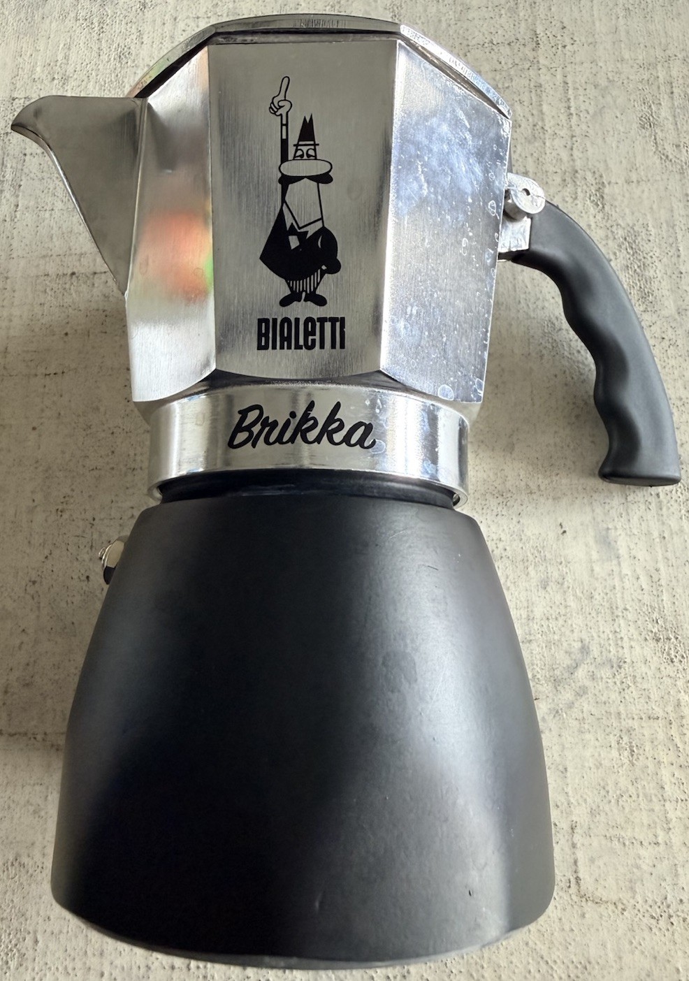 Bialetti - Brikka Moka Pot - 4 Cups - Aluminum and Black