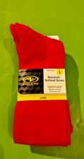 Athletic Works Baseball / Softball Adult Unisex Size L Red Cushioned Sole Socks