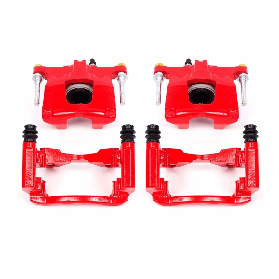 Power Stop Brake Calipers For Jeep Wrangler 2007-2016 | Rear | Red w/Brackets - Изображение 2 из 4