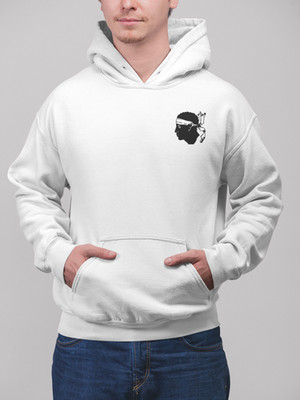 Unisex Hoodie Testa Mora Gr. XL Hoodie Korsika Pullover weiß
