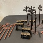 Vintage Marx Model Train Miniature Utility Telephone Poles & Railroad Sign Lot — photo 2