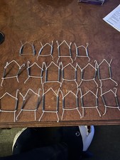 16 White Vinyl Covered Wire Plate/tile hangers, spring loaded 