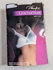 NEW Vintage Playtex Cross Your Heart Soft Cup Bra. White 36B In Original Box