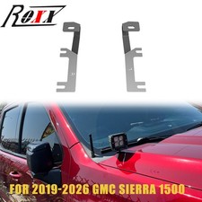 Hood LED Light Bar A Pillar Ditch Mount Bracket For 2019-2026 GMC sierra 1500