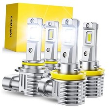 H11 9005 LED Bulbs, 900 Brighter HB3 H8 H9 Light Bulbs, Plug N Play, 9005 H11