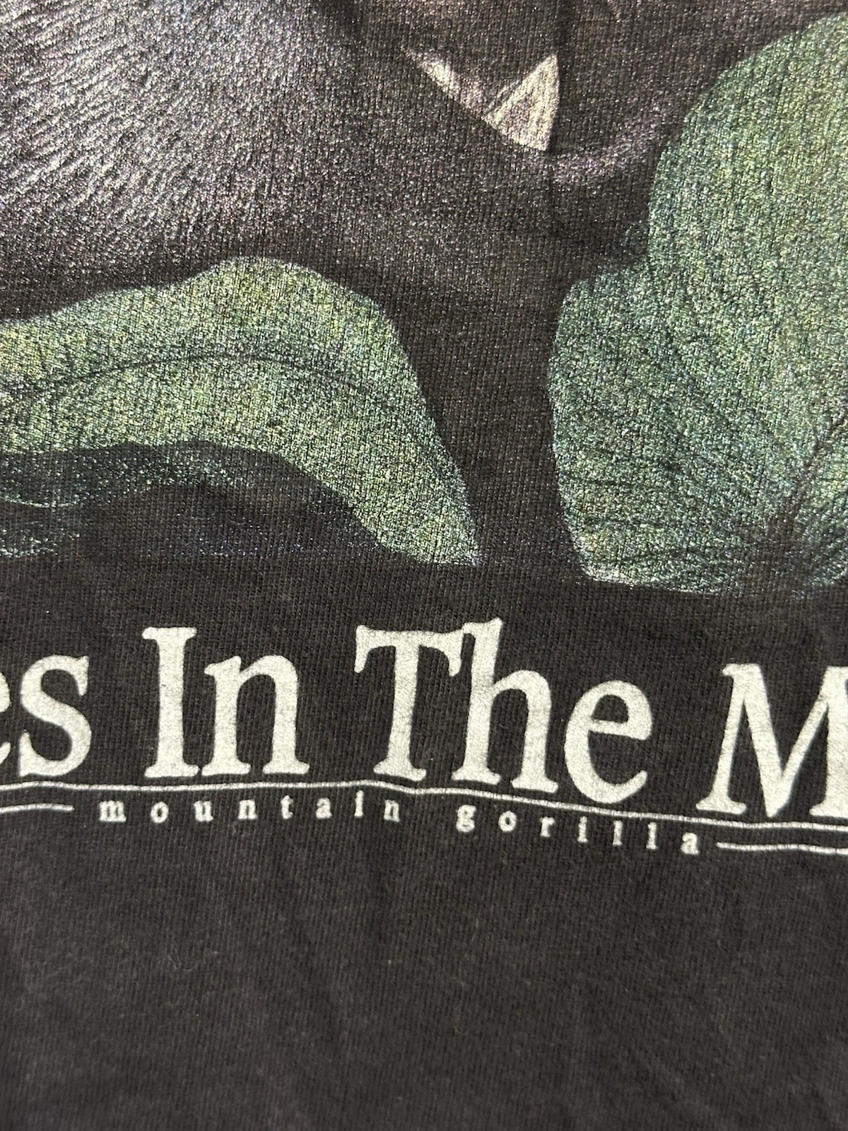 Vintage Eyes in the Mist Mountain Gorilla Memphis Zoo Single Stich XL TShirt ‘92