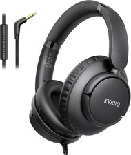 Wired Headphones with Microphone, over Ear Lightweight Foldable 3.5Mm Plug in Co